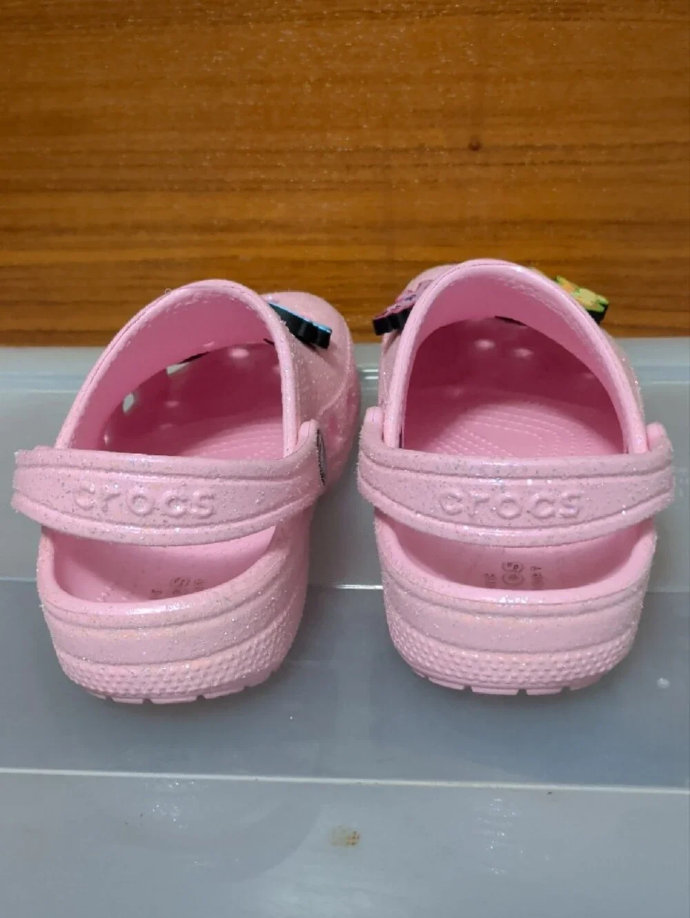 CROCS sparkly pink